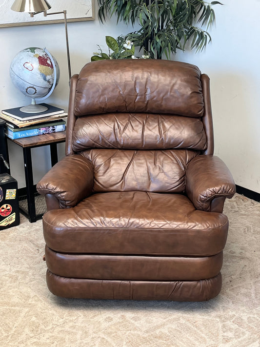Vintage La-Z-Boy Leather Rocker Recliner