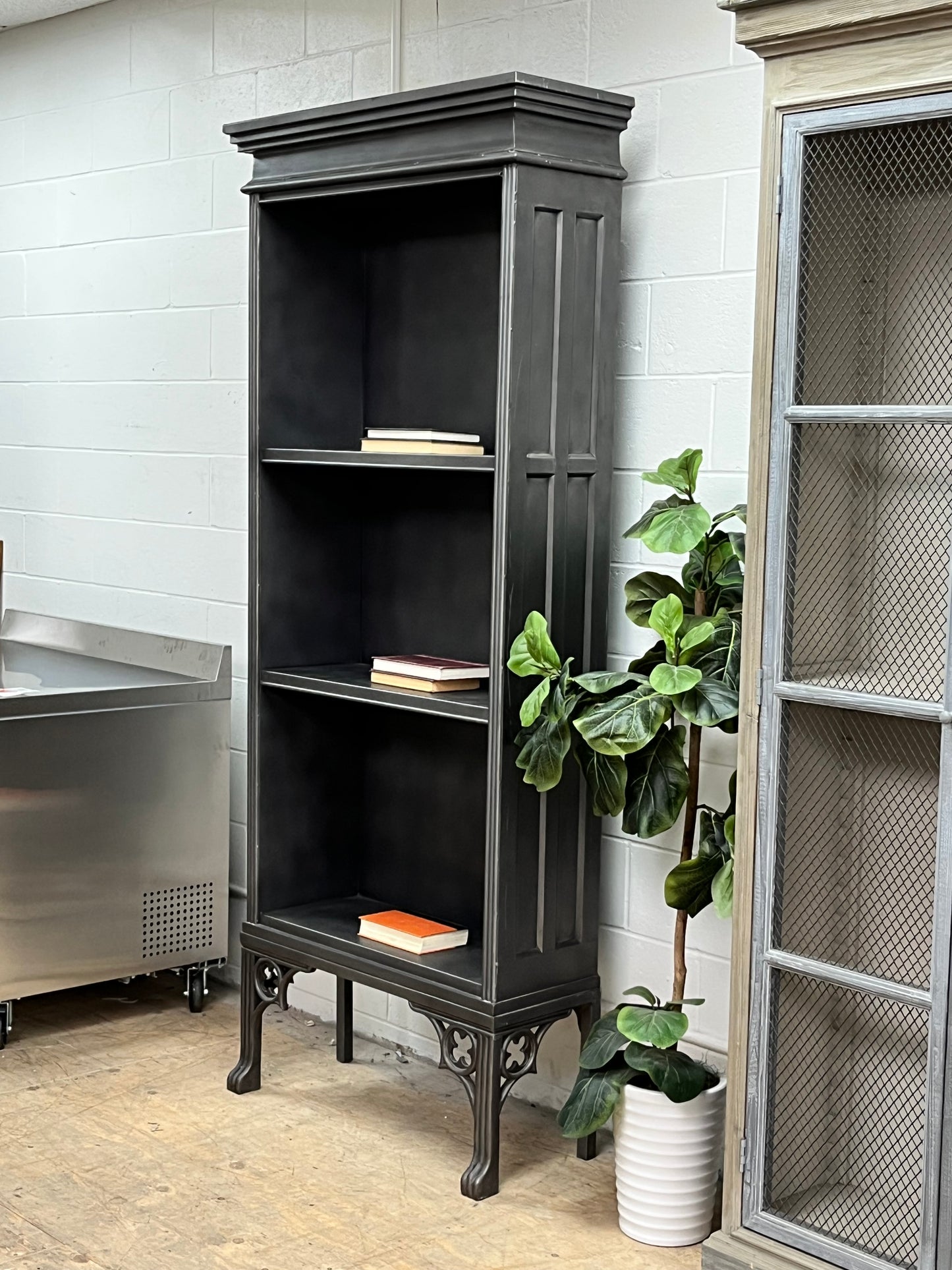 Traditional Style Metal Bookcase