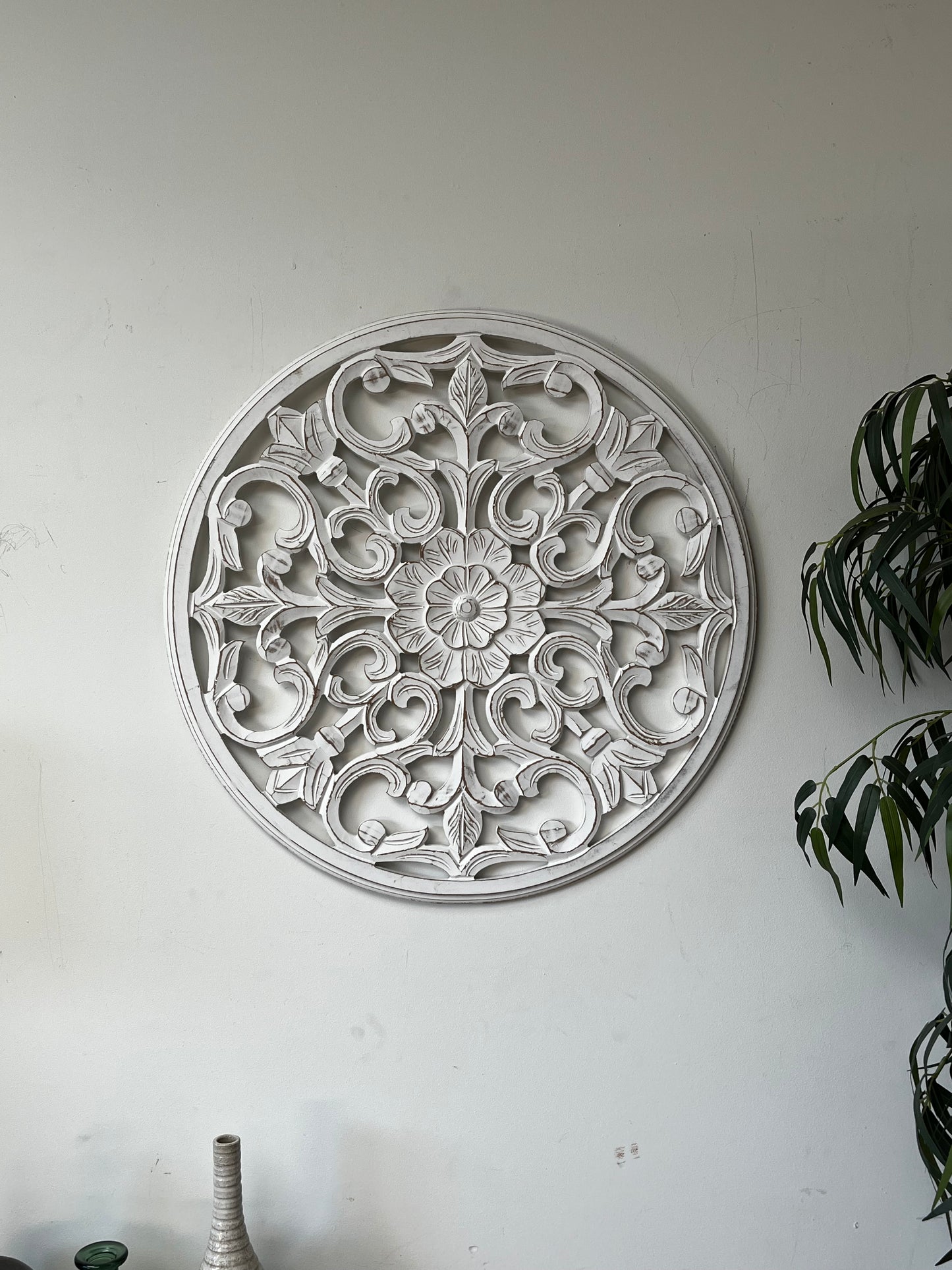 White-Wash Oval Panel