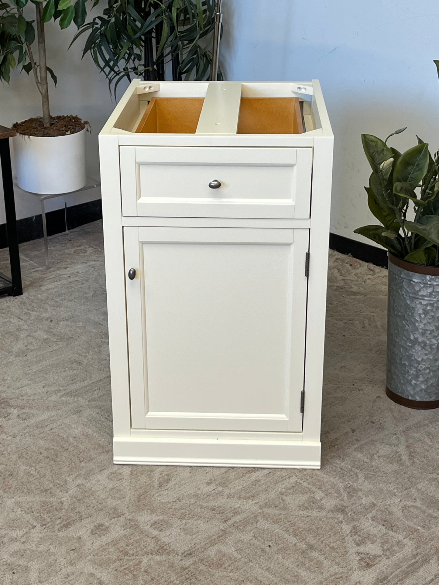 Farmhouse Style Pedestal Cabinet Without Top