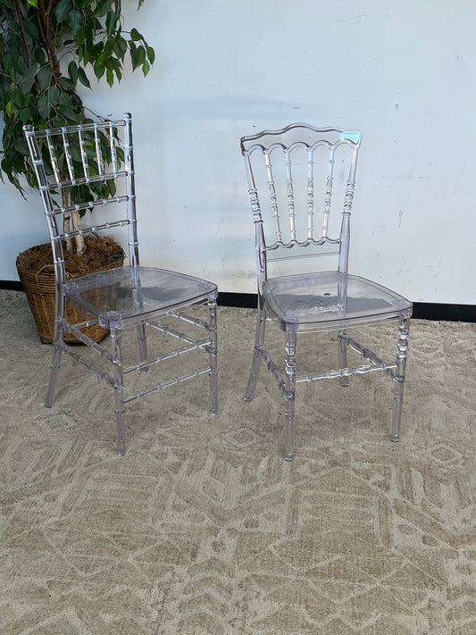 Farmhouse Style Acrylic Chairs - Set of 2