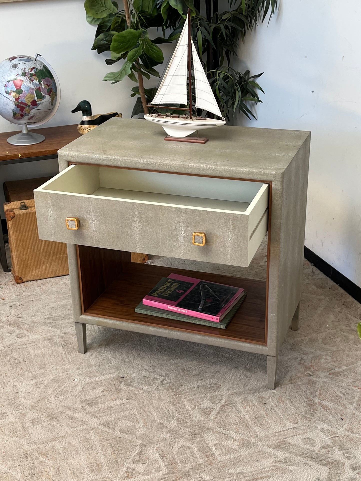 Shagreen Bedside Table