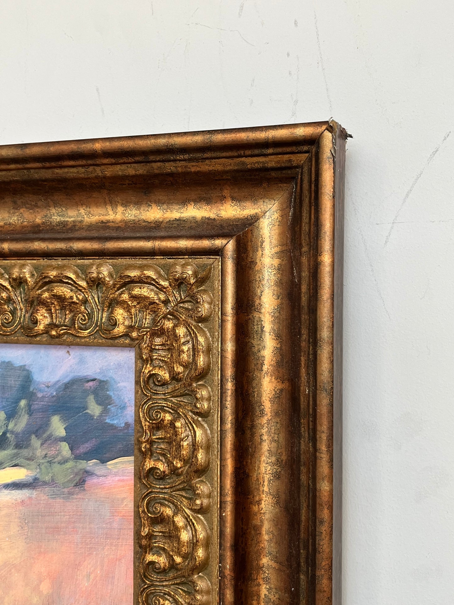 Framed Painint "Garden Scene" 38" x 48"