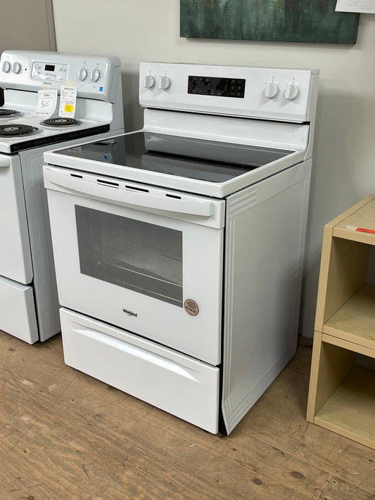 Whirlpool 5.3 Cu.ft White Freestanding Electric Range - Dents On Side