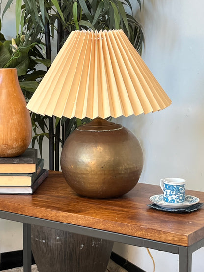 Brass Tone Orb Table Lamp