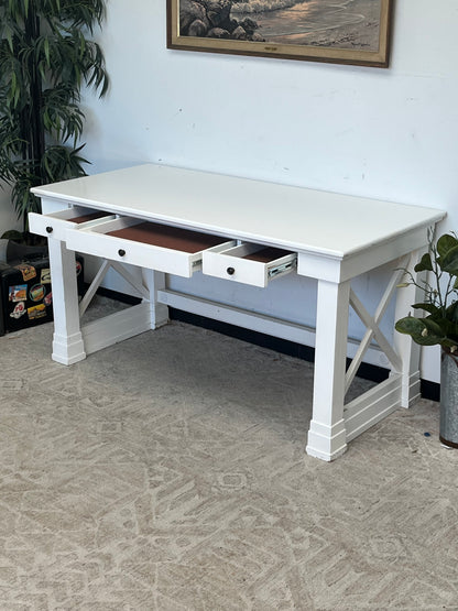 Farmhouse Style White Writing Desk