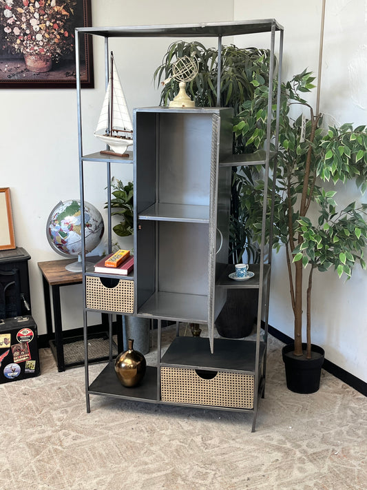 Industrial Style Metal Bookcase