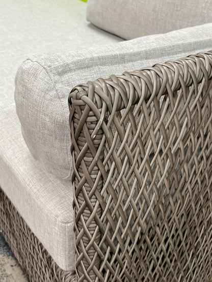 Modern Outdoor Woven Chaise Lounge