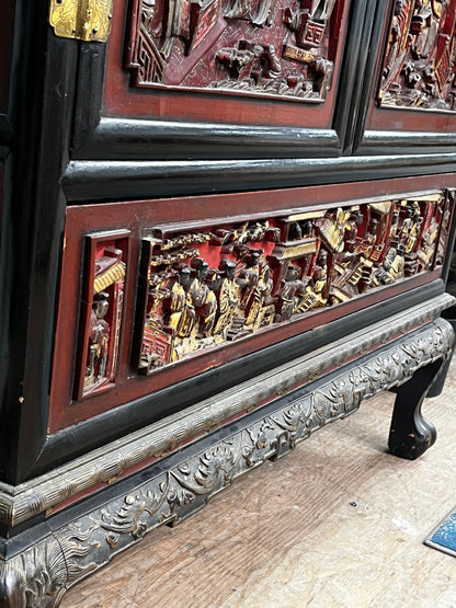 Vintage Ornate China Cabinet - Scene 1