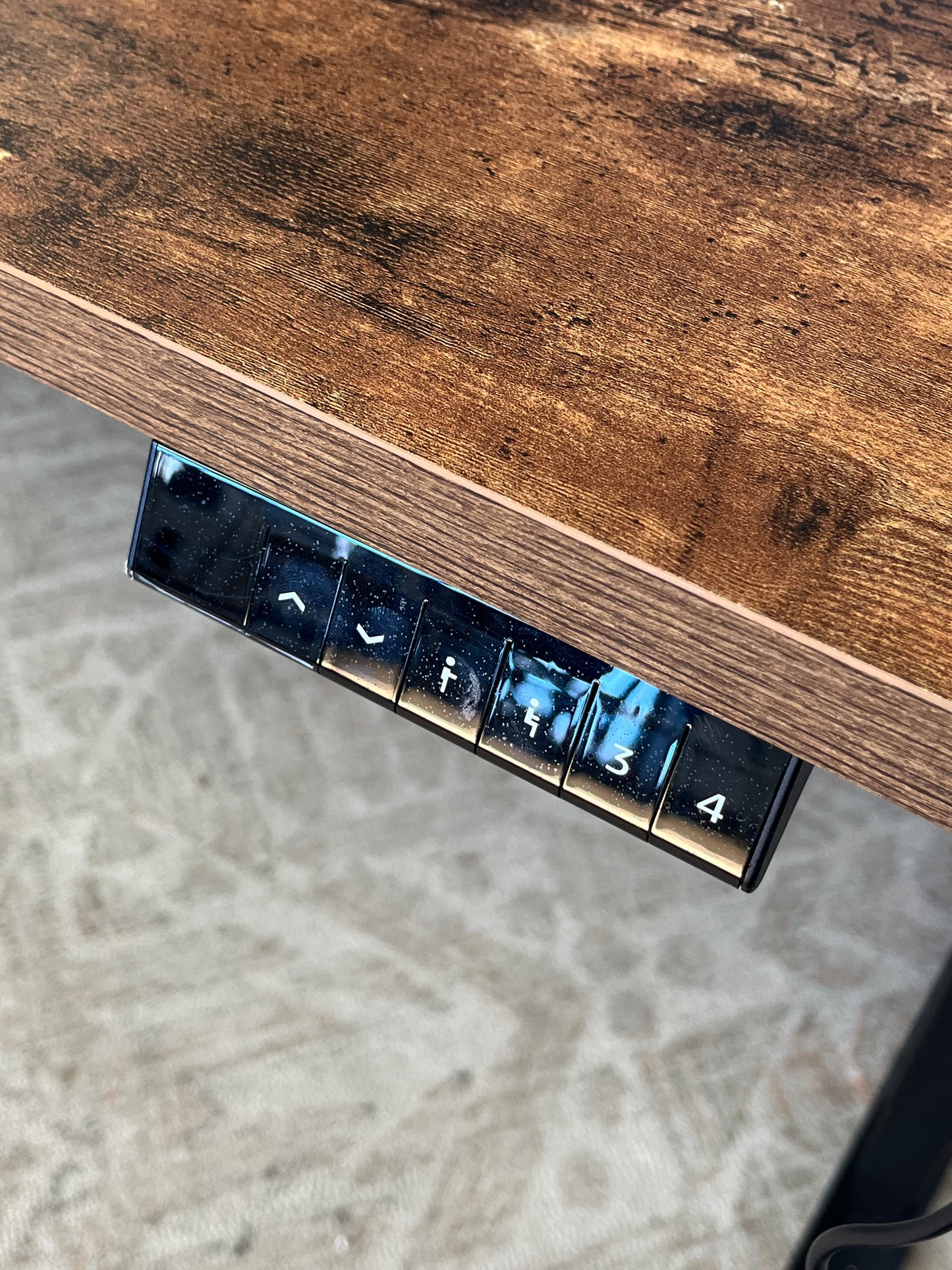 Adjustable Standing 55" Brown Desk