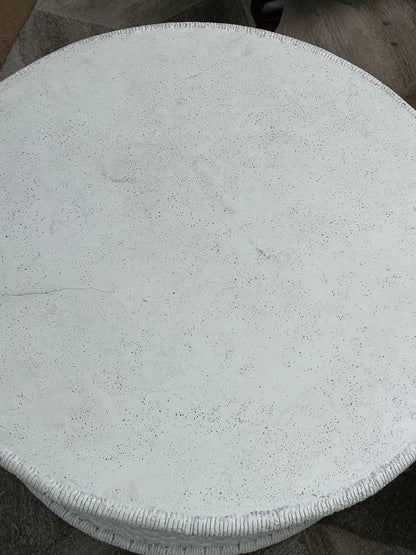 Modern White Stone Round Coffee Table