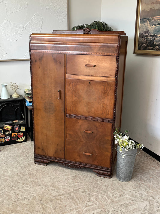 Art Deco Style Wooden Armoire