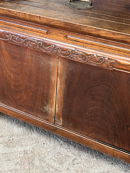 Antique Wooden Chest - Cracked