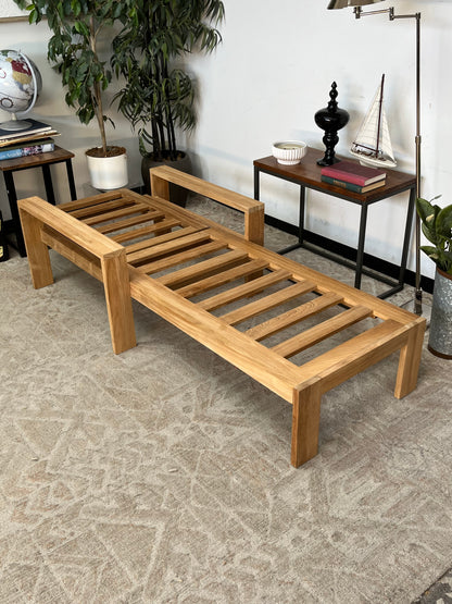 Outdoor Wooden Chaise Lounge Missing Cushion