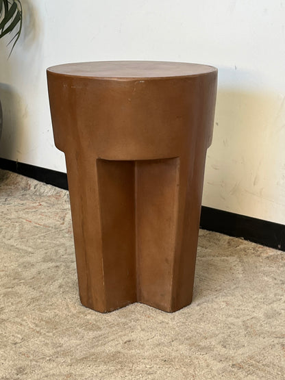 Stone Brown Oval End Table