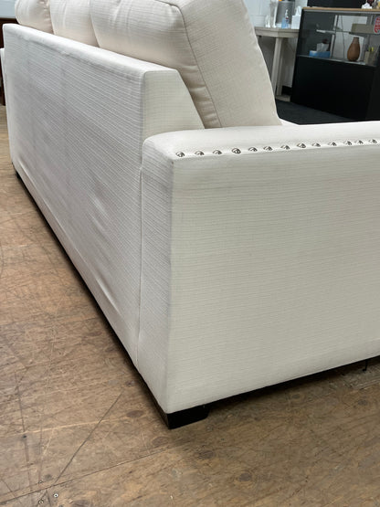Modern Style White Linen Couch