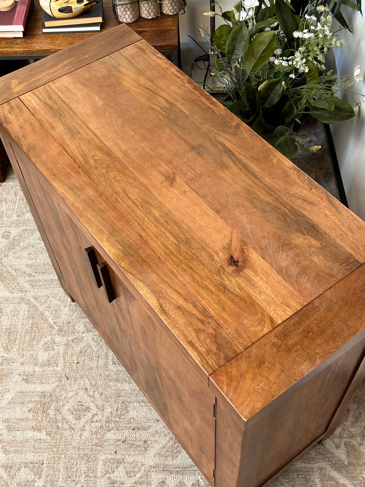 Farmhouse Style Brown Cabinet