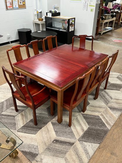 Mahogany Dining Set with 8 Chairs