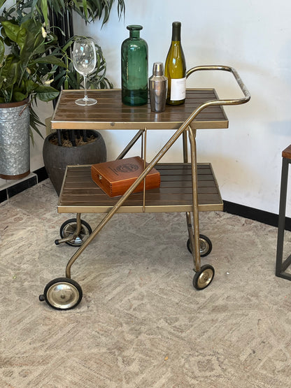 Vintage Metal Bar Cart