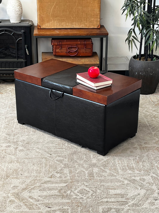 Modern Ottoman Storage Table w/ Lift Top