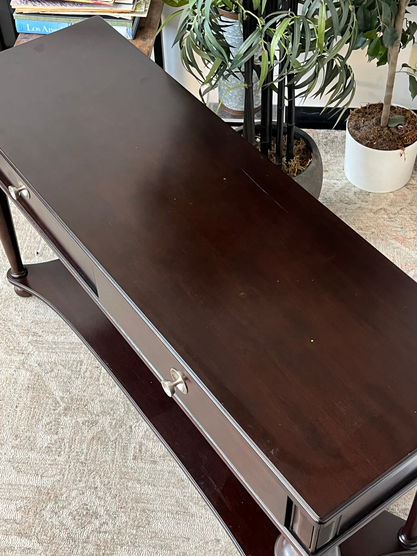 Schnadig Furniture Brown Wooden Console