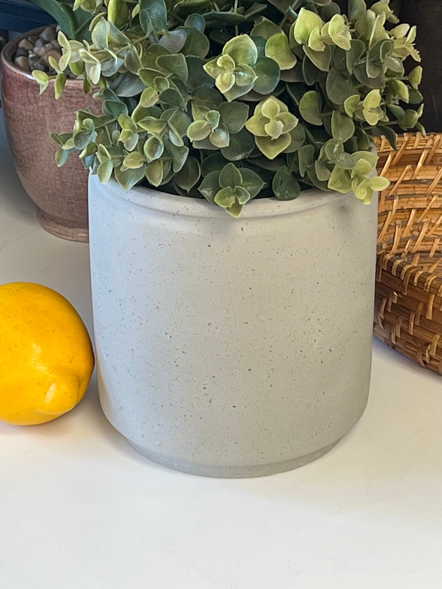 Ceramic All Weather Planter Light Gray