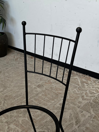 Vintage Black Metal Chair - Missing Seat