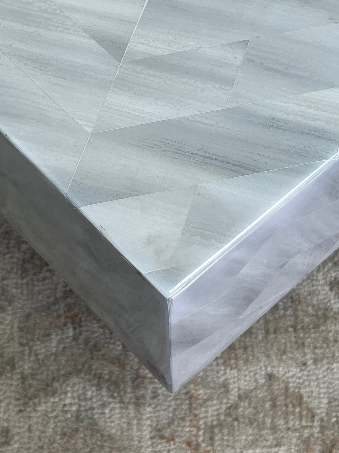 Modern Faux Horn Grey Coffee Table