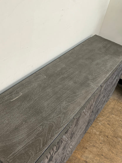 Artisan Style Wooden Grey Credenza