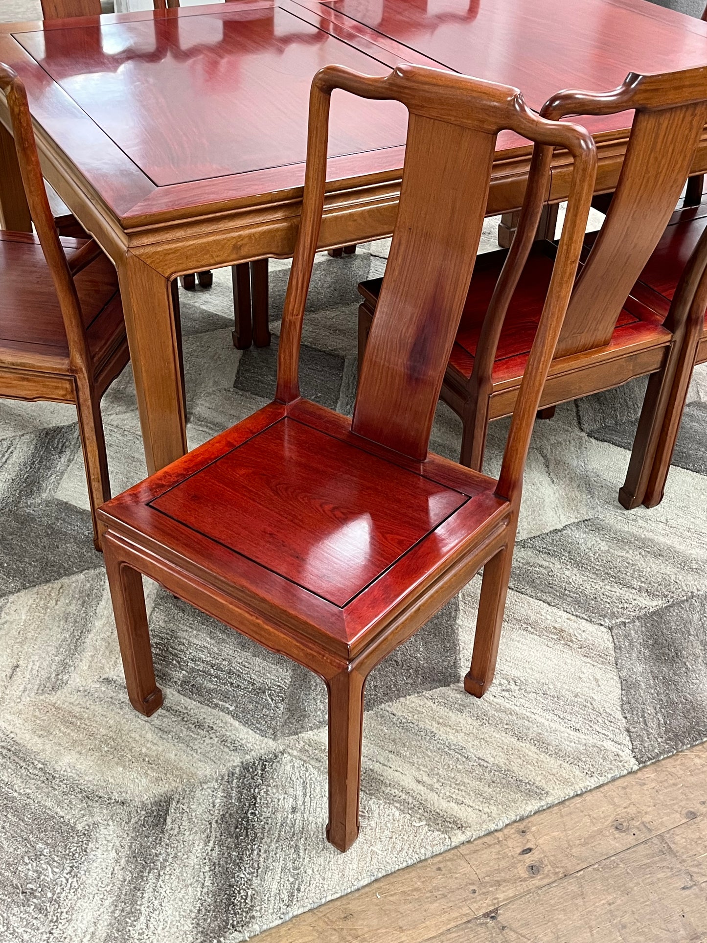 Mahogany Dining Set with 8 Chairs