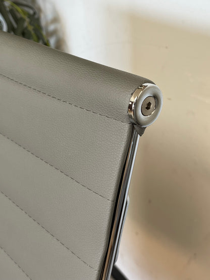 Modern Gray Vinyl Office Chair