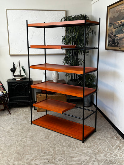 Mid-Century Modern 6 Shelf Bookcase