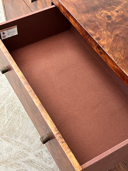 Modern Dark Wood 6 Drawer Dresser
