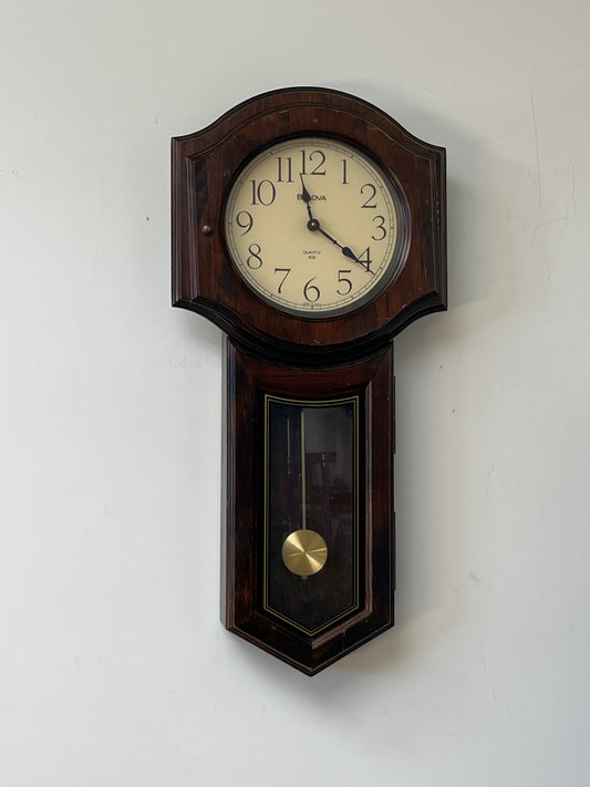 Vintage Bulova Pendulum Wall Clock