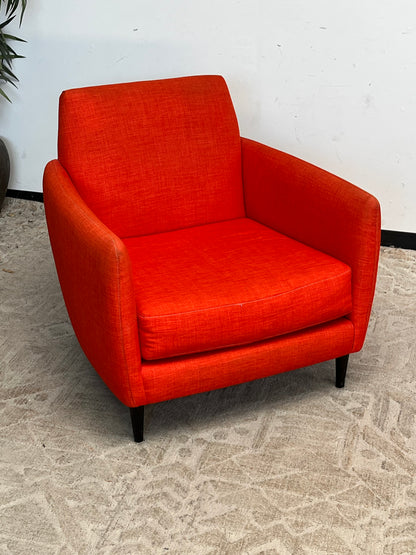 CB2 Parlor Atomic Orange Armchair