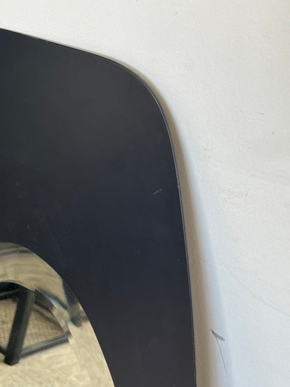 Modern Black Oval Metal Wall Mirror