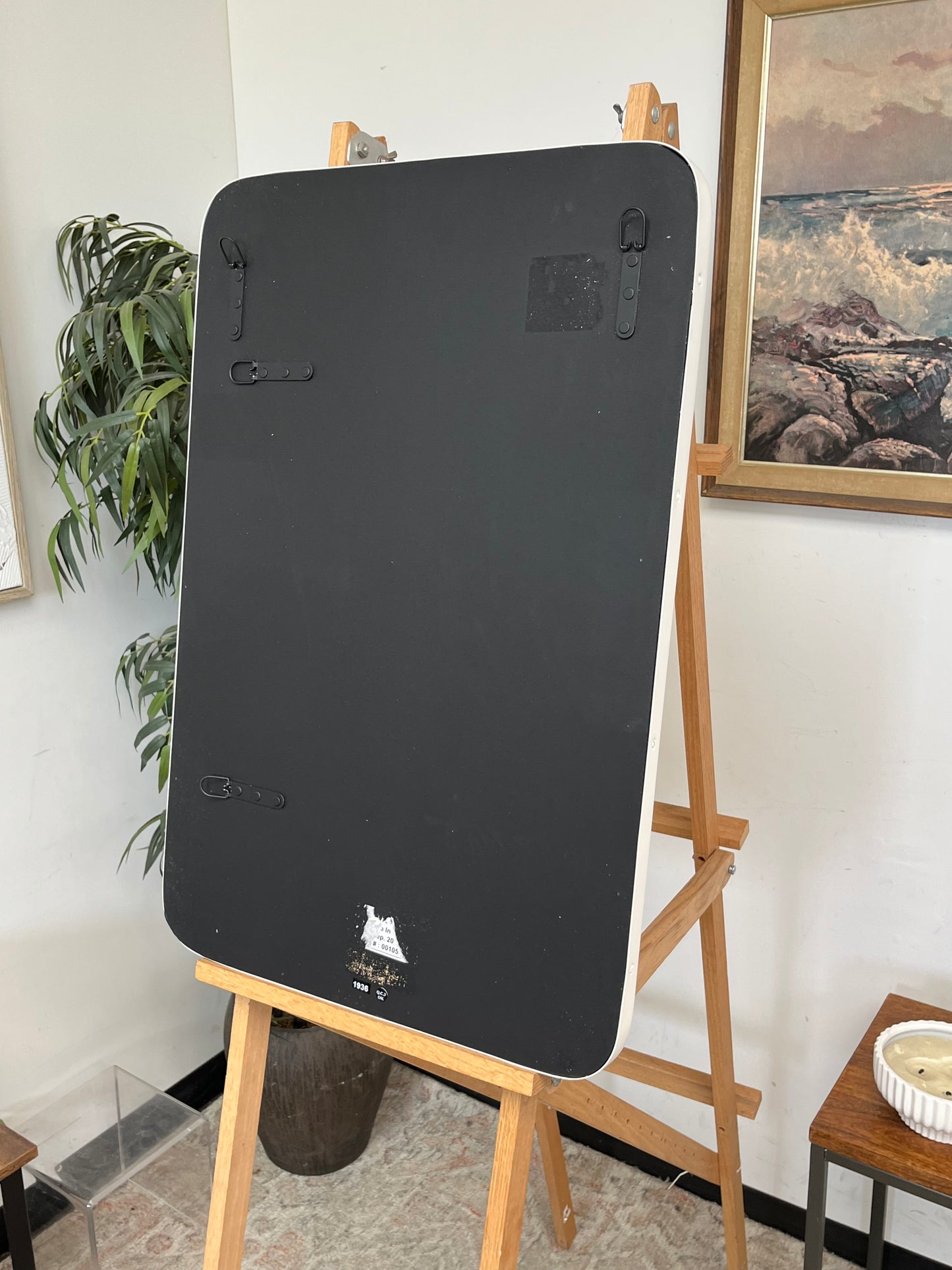 Modern White Rounded Edge Mirror