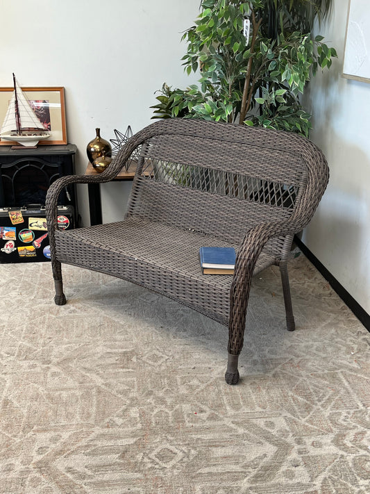 Hampton Bay Outdoor Poly Rattan Loveseat