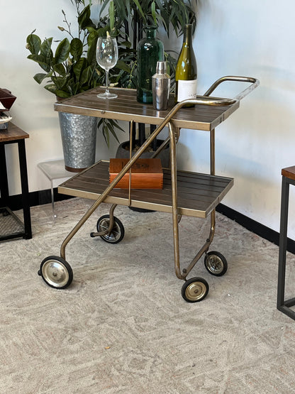 Vintage Metal Bar Cart