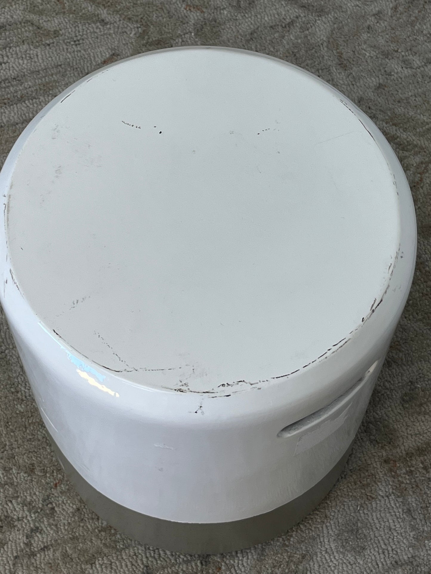 Modern Two-Tone white/Gray Side Table