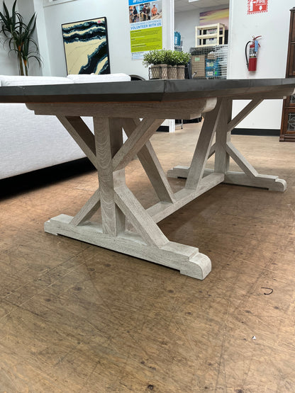 Farmhouse Style Metal 60" Dining Table