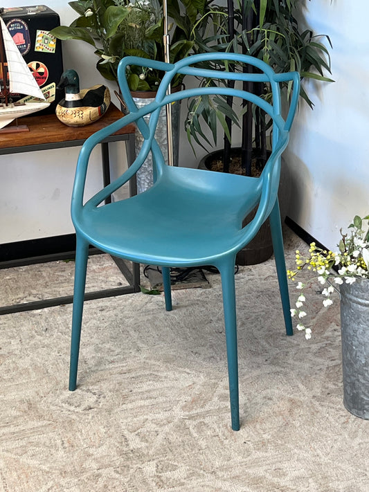 Modern Blue Outdoor Dining Armchair