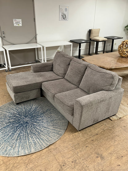 Ashley Furniture Gray Linen Sectional Sofa