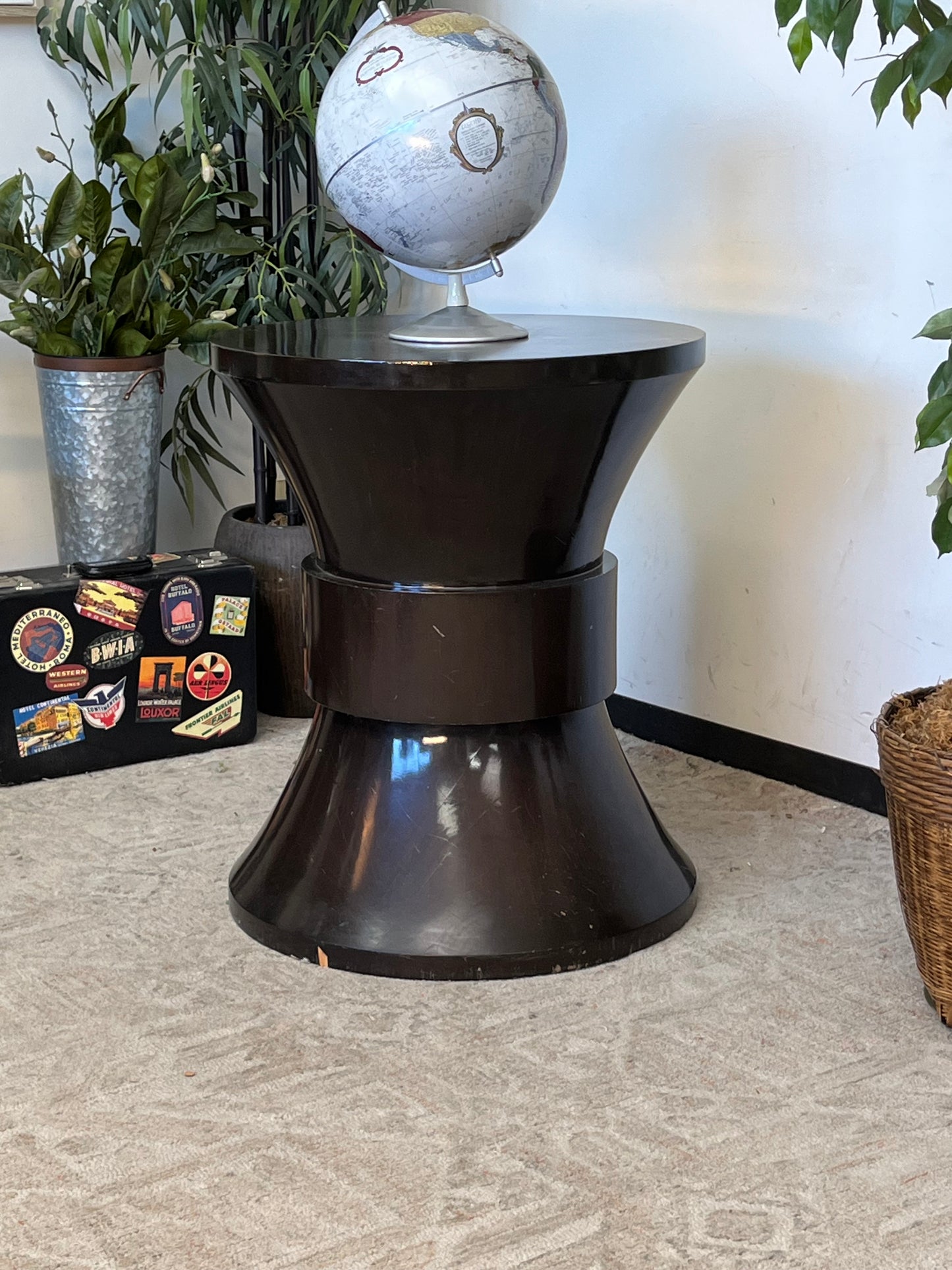 Modern Hourglass End Table