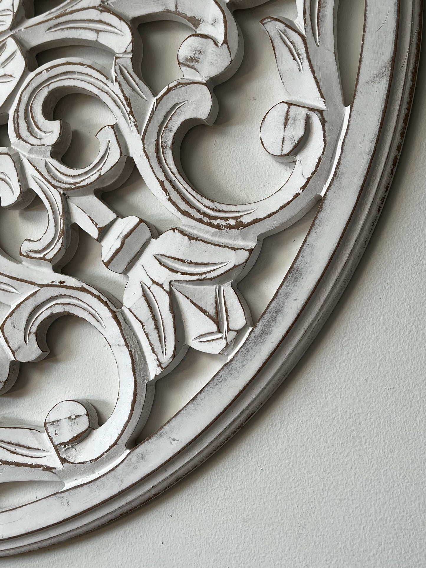 White-Wash Oval Panel