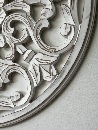 White-Wash Oval Panel