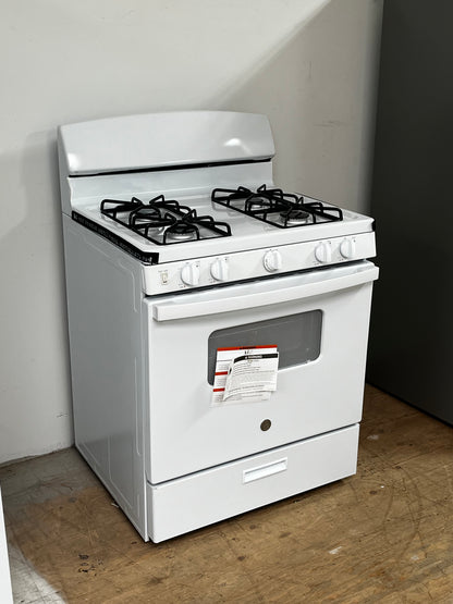 GE 4.8 cu. ft. White Freestanding Gas Range -Dented