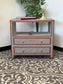 Linen & Leather Double Door Nightstand