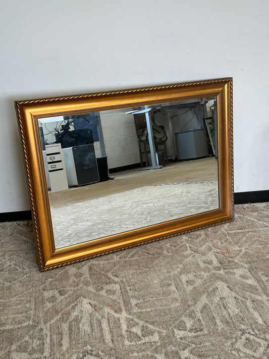 Elegant Carved Gold Framed Wall Mirror