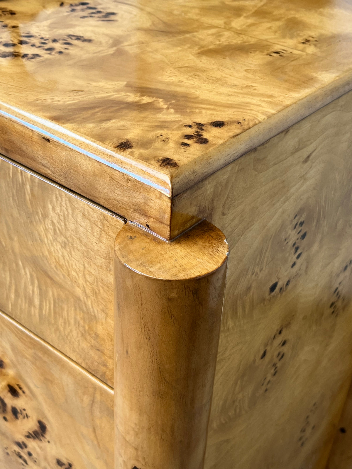 Burlwood 6-Drawer Dresser
